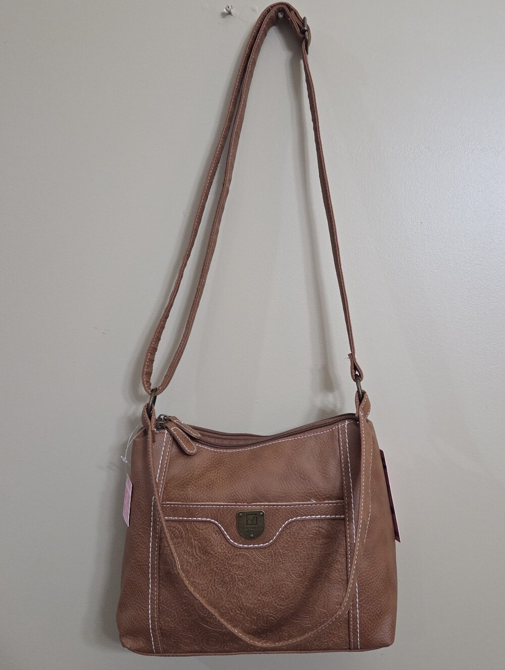 Brown Stone Mountain floral crossbody bag